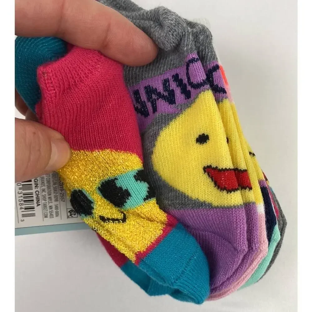 Cat & Jack Girl's 7 Pack No Show Emoji Socks Sizes S 5 1/2- 8 1/2 shoe size Todd
